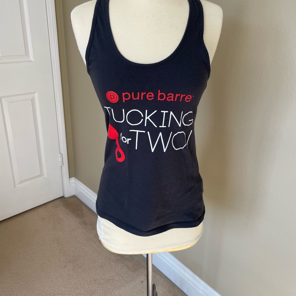 Pure Barre Black Tucking for Two tank